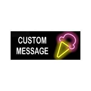  Custom Message Hard Ice Cream Cone Neon Sign: Office 