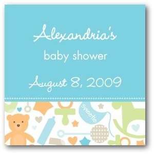   Tag Stickers   Baby Necessities Teal By Ann Kelle 