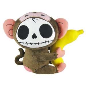   Furry Bones Brown Plush Monkey 10 Inch Stuffed Skull