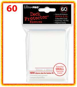 60 Ultra Pro DECK PROTECTOR Card Sleeves WHITE YuGiOh 074427826796 