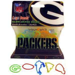  Green Bay Packers Glow Logo Bandz Silly Bands 20PK Toys & Games