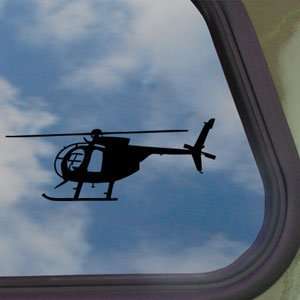  MD 500D Hughes Helicopter Black Decal Truck Window Sticker 