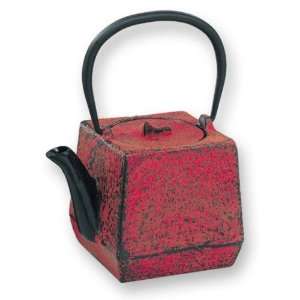  Old Dutch 24 Ounce Cast Iron Harmony Teapot, Red Kitchen 