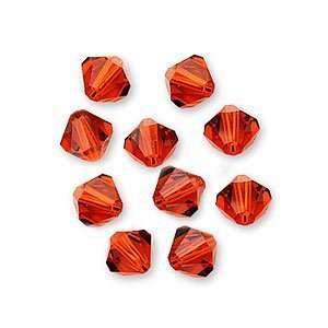  Swarovski Crystal Bicones 5328 6mm Indian Red (20): Arts 