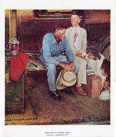 Norman Rockwell Father And Son Print BREAKING HOME TIES  
