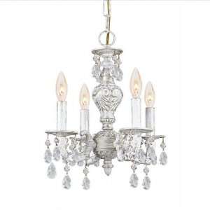  Sutton Mini Chandelier in White or Bronze