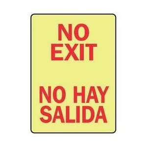  Safety Sign,no Exit Bilingual,10 X 7 In   ACCUFORM 