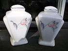 Vintage Deco Ceramic Tulip Flower Salt Pepper Shakers