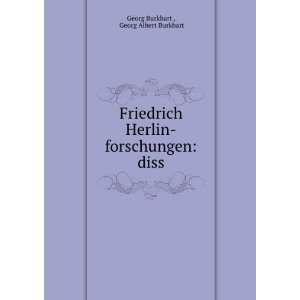   Herlin forschungen diss Georg Albert Burkhart Georg Burkhart  Books