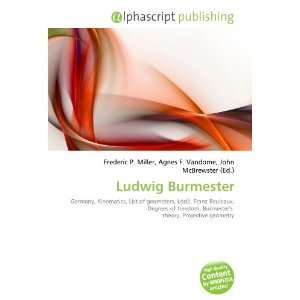  Ludwig Burmester (9786133614321) Books