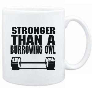   Mug White Stronger than a Burrowing Owl  Animals