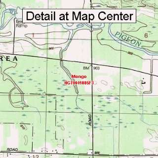  USGS Topographic Quadrangle Map   Mongo, Indiana (Folded 