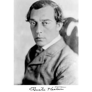  Buster Keaton 8 1/2 X 11 Photograph w/ Reprint Signature 