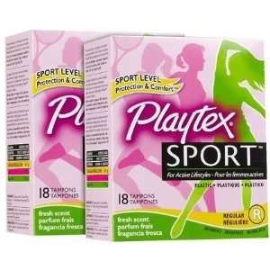 Playtex Sport Scented Regular Tampons 18 ct, 2 ct (Quantity of 3)