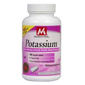 Members Mark Dietary Supplement Potassium   200 Softgels 