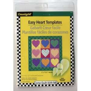  EASY HEART TEMPLATES BY OMNIGRID Arts, Crafts & Sewing