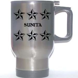  Personal Name Gift   SUNITA Stainless Steel Mug (black 