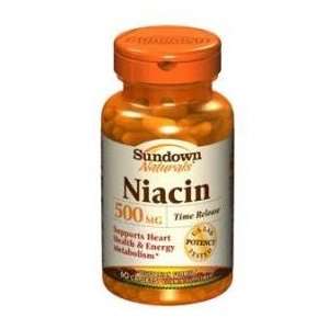  Sundown Niacin Time Release Caplets 500mg 60: Health 