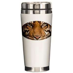    Ceramic Travel Drink Mug Sumatran Tiger Face: Everything Else