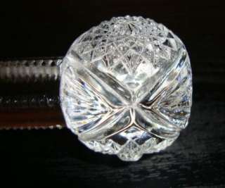 Vintage Hobstar and Fan Knife Rest Glass Crystal PG  