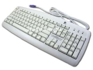 NEW Logitech Y SU45 104 Key Deluxe PS2 Keyboard White  