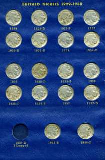 Buffalo Nickel set  Missing only 8/10.  