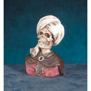  Figurine Turban Skull Hand Painted Resin