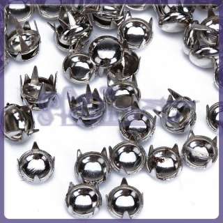   6mm Silver Round Studs Spots Nailheads Clothes Bracelet Decor  