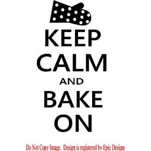  Keep Calm and Bake On Cute Mittens wall decal wall art wall quotes 