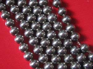   Sterling Silver Bead Necklace, 34 Long, 62.2 grams, strung on chain