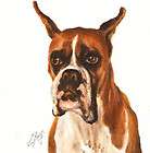 Original Oil DOG Portrait Painting BOXER Art Artwork 