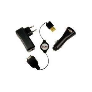   Retractable USB Axim x3 Synch and Charge Euro Kit Black. Electronics