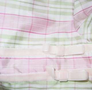 Girls HARTSTRINGS Pink Plaid Silk DRESS Easter short slv ~ 10  