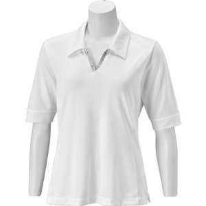    adidas Womens ClimaCool Textured Half Zip Polo: Sports & Outdoors