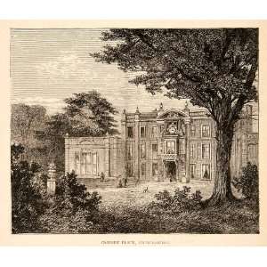 : 1874 Wood Engraving Camden Place Chislehurst London Bromley England 