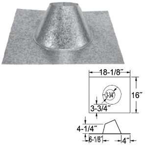  3 PelletVent Adjustable Roof Flashing   3049