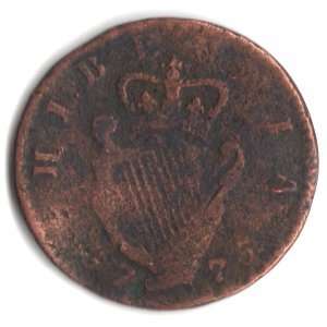  1775 Ireland Half Penny Coin KM#140 