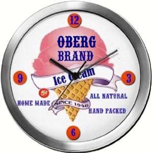  OBERG 14 Inch Ice Cream Metal Clock Quartz Movement 