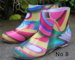   season rainboots ankle rain shoes flat booties assorted colors  