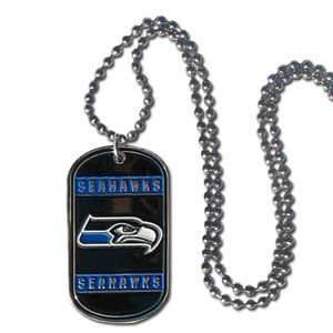 NFL Seattle Seahawks Dog Tag Necklace:  Sports & Outdoors