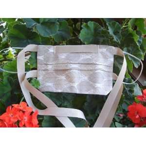   Against Germs and Allergies    Adult Size Taupe Leaves with Tan Ribbon
