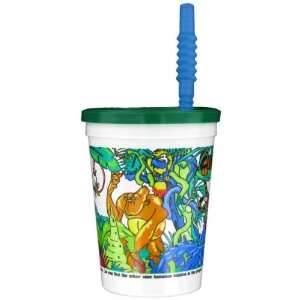 Jungle Design Kids Cup w/ Lid & Straw   Case = 250:  