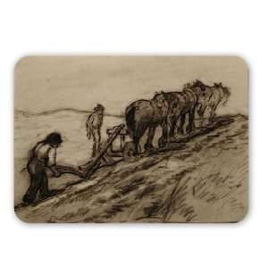  Ploughing the Hillside, c.1905 (black crayon   Mouse Mat 