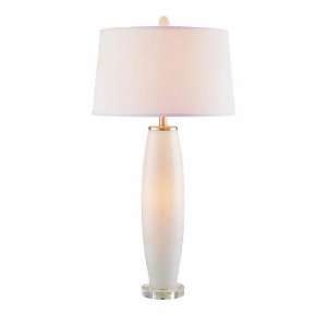  Glass Table Lamp with Night Light   White: Home 