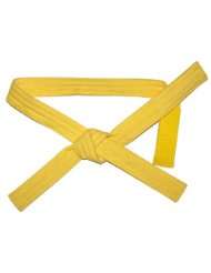 Baby Grappling Belt for Baby Gi, sizes 62 74 Yellow