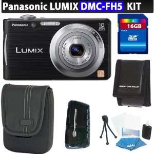   FH5 Digital Camera (Black) + 16GB Deluxe Accessory Kit: Camera & Photo
