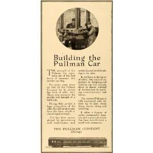  1917 Ad Building the Pullman Car Train Railroad Railway 