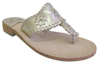 Jack Rogers Navajo Metallic Platinum Shoes 6 New  