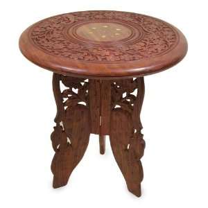  Wood accent table, Circle of Life