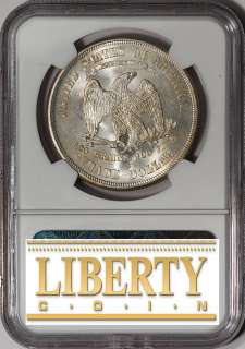 1875 S US Silver Trade Dollar $1   NGC MS61   Blast White P.Q.  